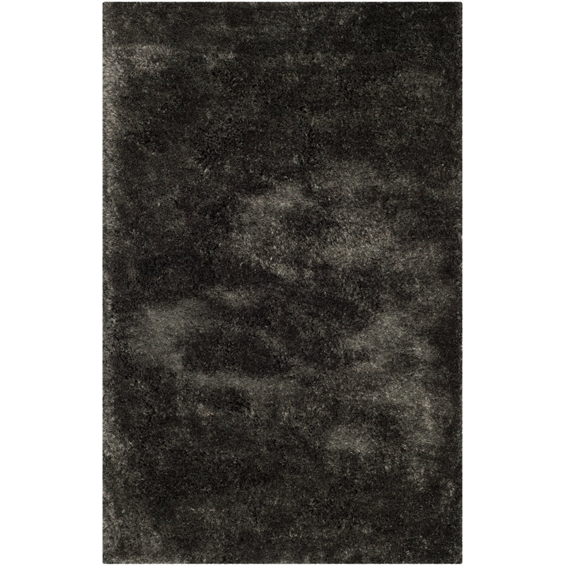 Delane Tufted Black Area Rug, Rectangle 8' x 10'