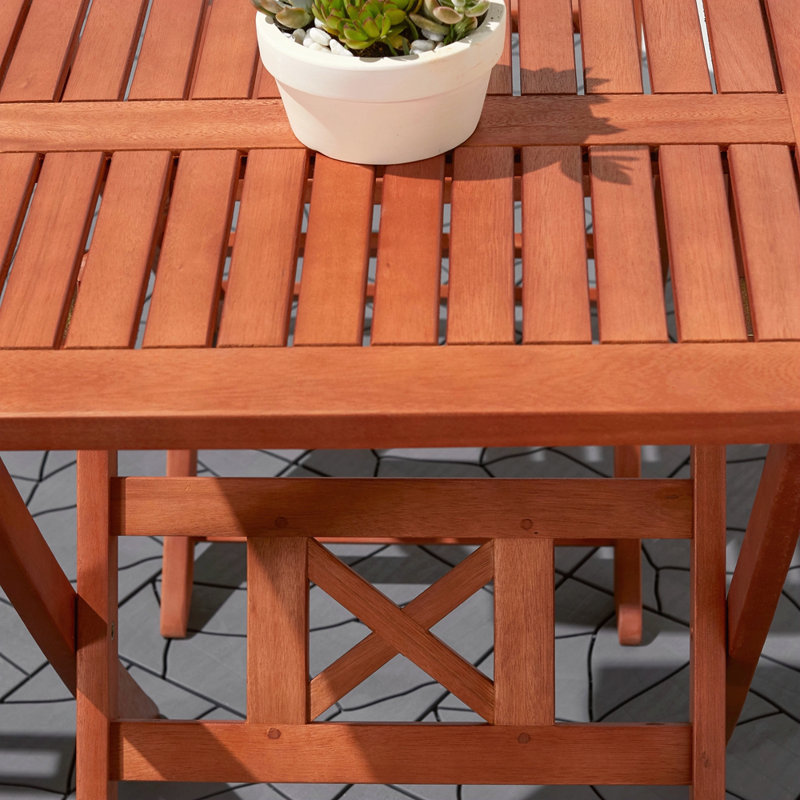 Reddish Brown Folding Bistro Table