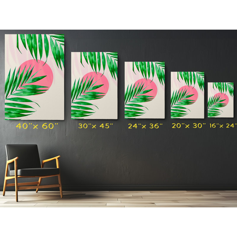 Modern Minimalist Tropical Painting Fine Art Canvas Print