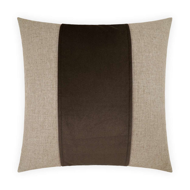 Jefferson Band Throw Pillow, Espresso, Square 24"