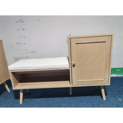 Modern 21 Shoe Bench With Functional Cabinet And Seat Storage For Home Decor