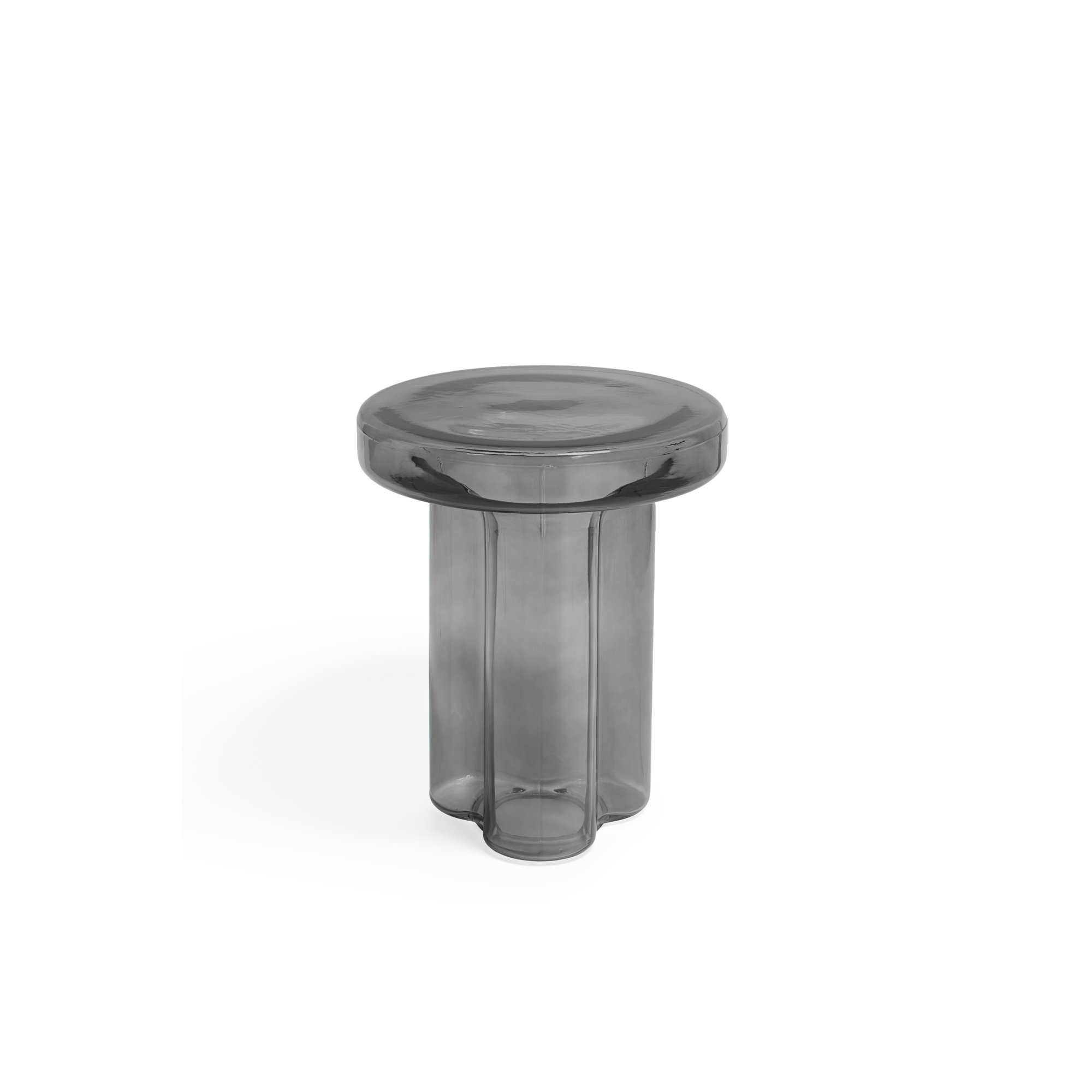 Glass End Table, Gray