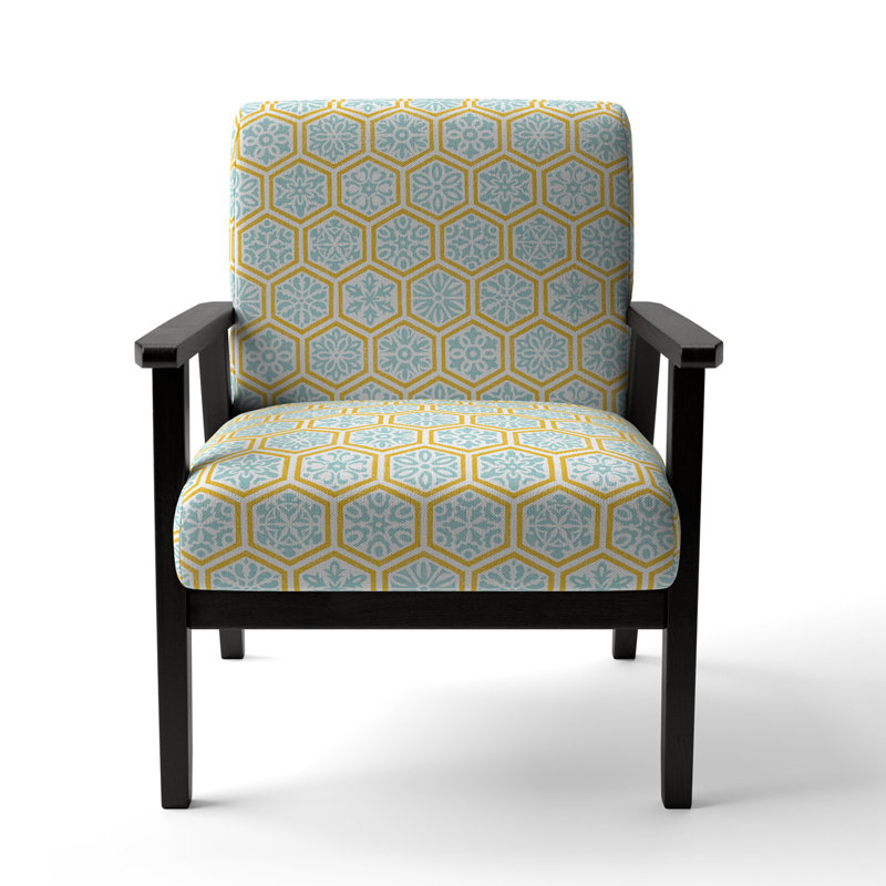 Chaise avec accoudoirs rembourrée Tile Geometric