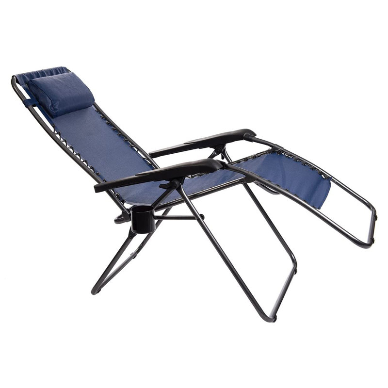 Folding Zero Gravity Chair with Cushions, Blue