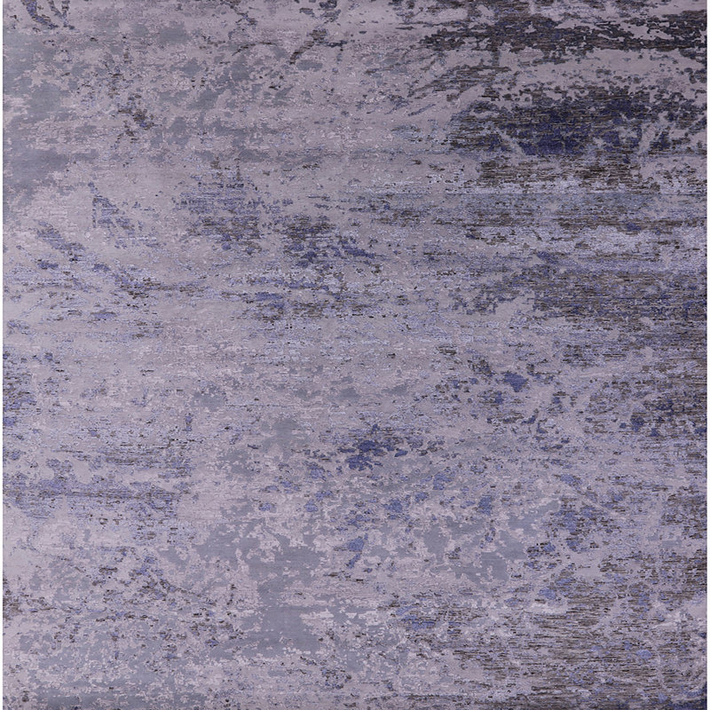 Tapis mauve / gris Burchinal, Carré 4 pi