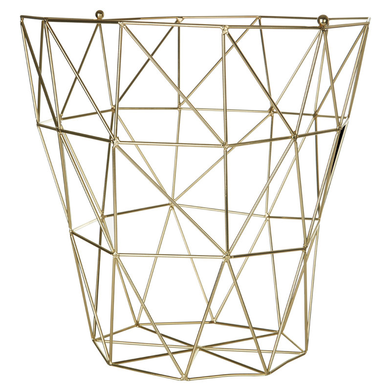 Fairmont Park Decorative Basket, Gold
