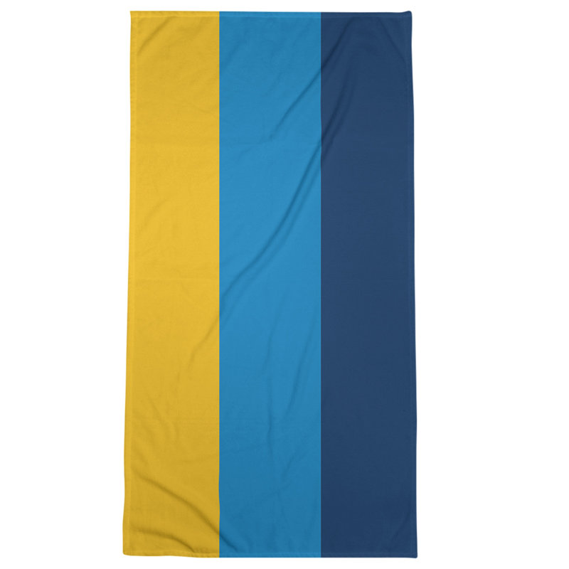 Microfiber Bath Towel, Tennessee Red Football Gold/Blue/Navy