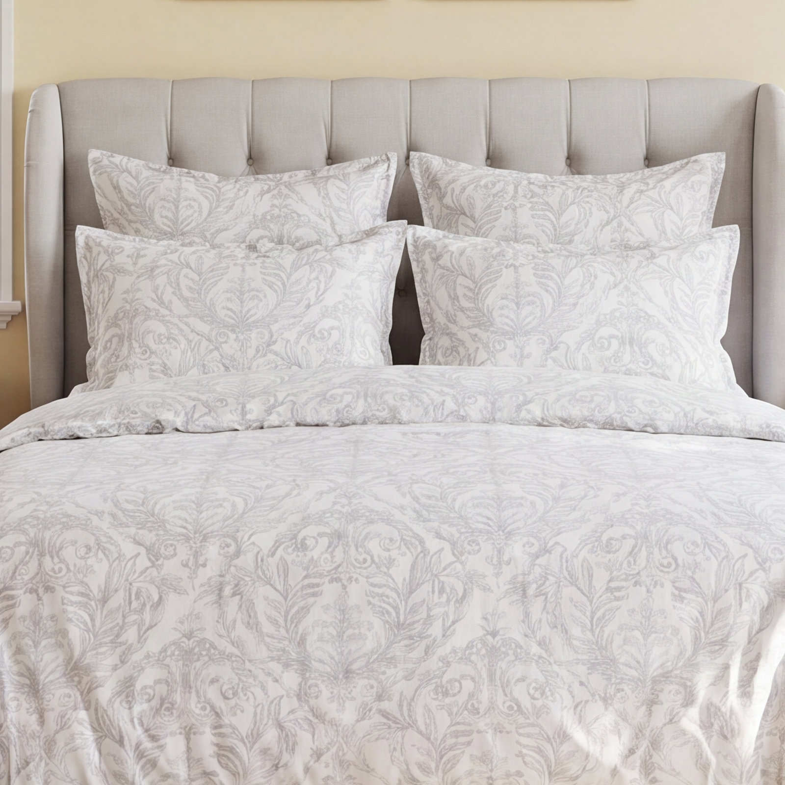 Estelle Cotton Duvet Cover Set, Queen Duvet Cover