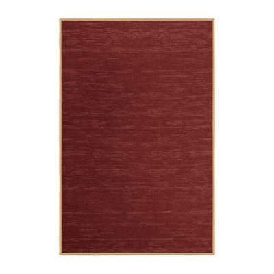Machine Washable Solid Brown Area Rug