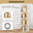 1 PCS 4-Tier Rotating Bookshelf 360° Display Rack with Dividers & Anti-falling Baffles Natural-383175364-383175365