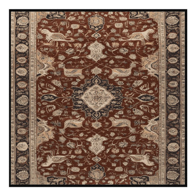 Tapis brun lavable à la machine