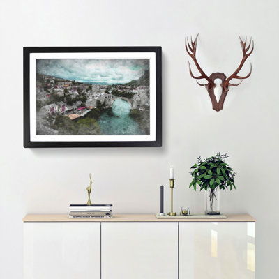 Stari Most Bridge - Picture Frame Graphic Art Print