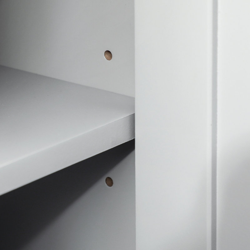 Armoire de salle de bain sous le lavabo, gris avec tablette réglable pour le rangement de meuble-lavabo peu encombrant, gris, mieux