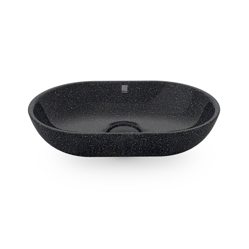 Woodio Soft60 15.748'' Wood Oval Bathroom Sink, Char