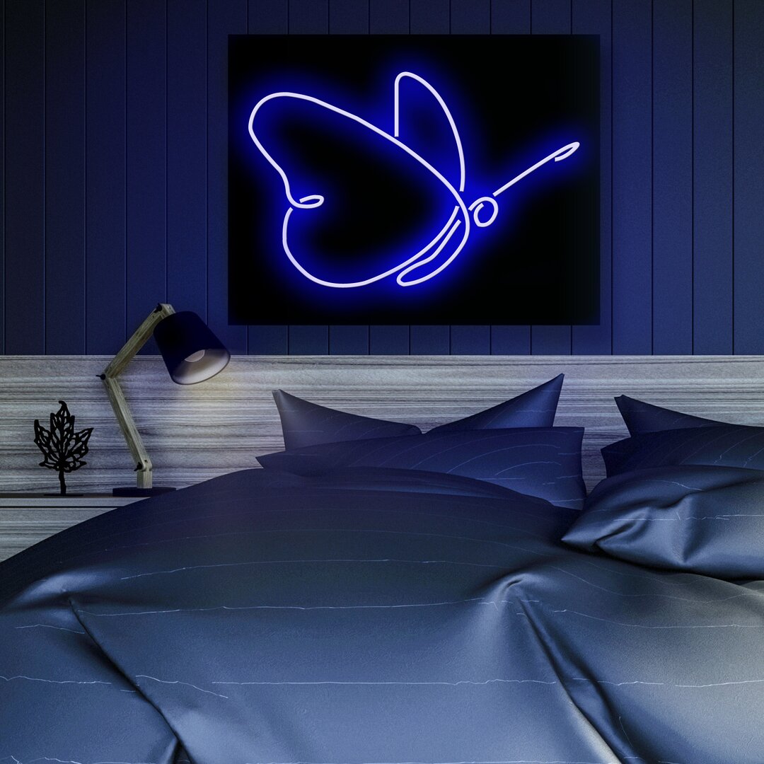 Neonschild Blue Butterfly