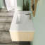 Plan de toilette rectangulaire simple de 37 po, blanc, avec trou pour robinet et trop-plein (plan seulement)