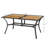 Outdoor Rectangular Patio Table With Umbrella Hole
