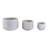 Clay Planters Modern Decorative Garden Pots Contemporary Rounded Design Sleek Style Indoor Outdoor Display Set Of 3