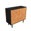 Armoire d'appoint Mid-Century moderne à 3 portes avec 4 tablettes Liam Liam-1948290967