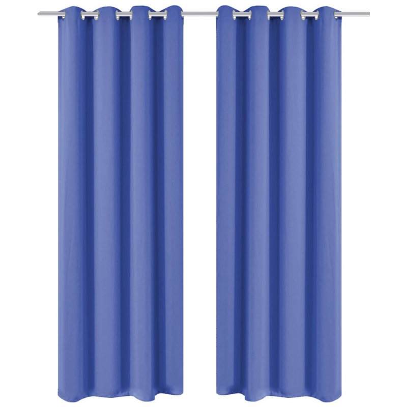 Back East Room Darkening Curtain Pair, Cream, 135 W x 175 D cm