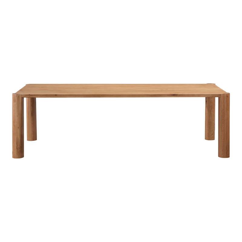 Solid Oak Dining Table, Natural, 39" W x 96" L