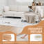 Modern L-Shaped Sectional Sofa With Movable Ottoman-1020798777