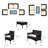 4-Person Outdoor Patio Conversation Seating Set-87396567