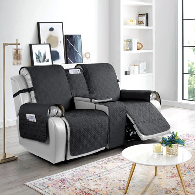  Wildee Waterproof Non-Slip Recliner loveseat Couch Cover With Console