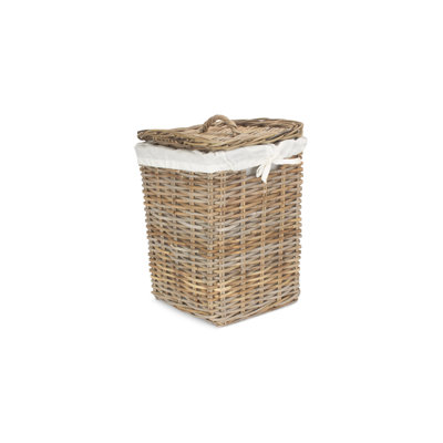 Square Rattan Laundry Bin