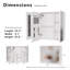 Armoire de rangement à DEL avec miroir, anti-buée, armoire de rangement murale en aluminium-plastique à trois portes, lumière blanche | Idée de cadeau