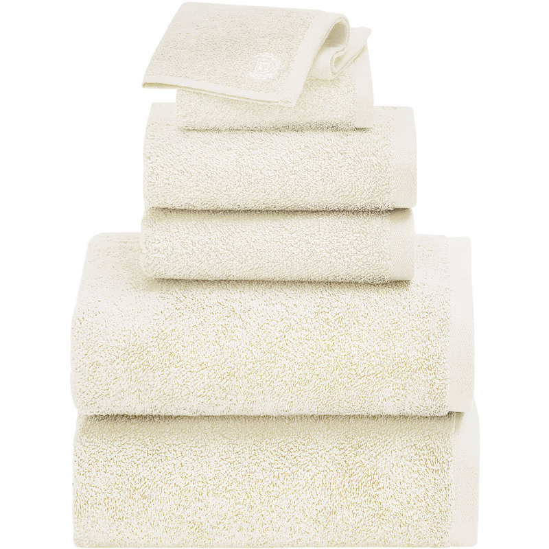 Ivory Cotton 6-Piece Bath Towel and Washcloth Set