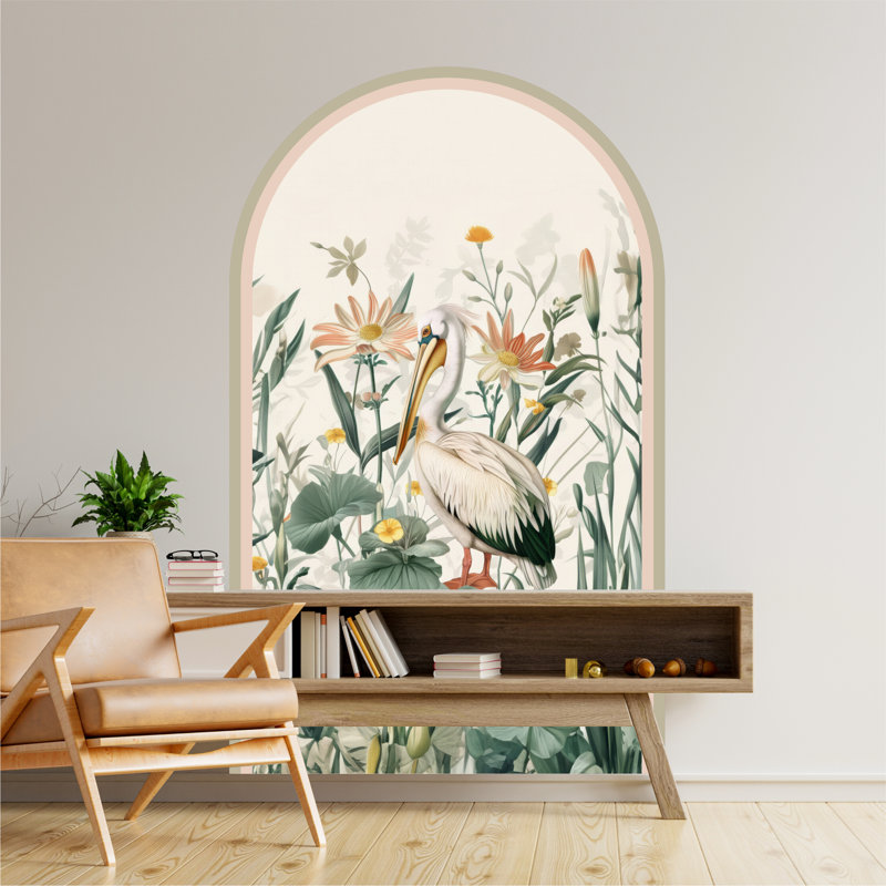 Adhésif décoratif pelican pelez et collez, très grand, H 85 po x l 48 po