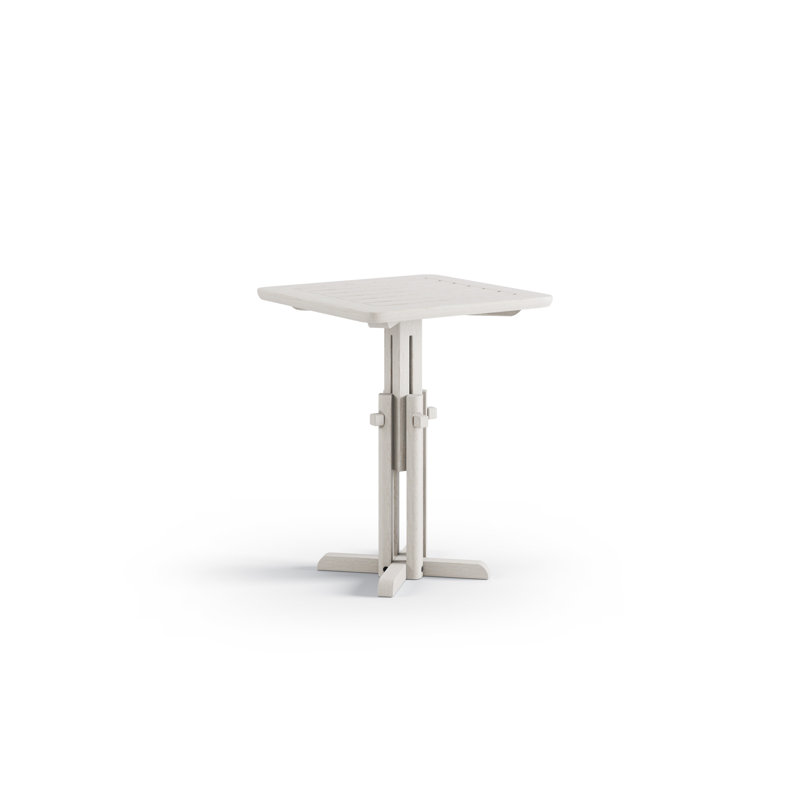 Square Ash Outdoor Bistro Table , 51cm cm W 51cm cm D, White