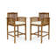 Tabourets de bar durables en acacia, conception moderne et rustique pour recevoir
