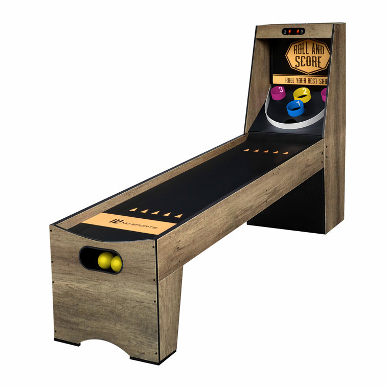 MD Sports 7’ 3” Compact Roll and Score Arcade Game with Electronic Scoring and Ball Return System