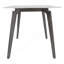 Table de salle à manger 62,99 "moderne blanc Pandora avec plateau en pierre artificielle