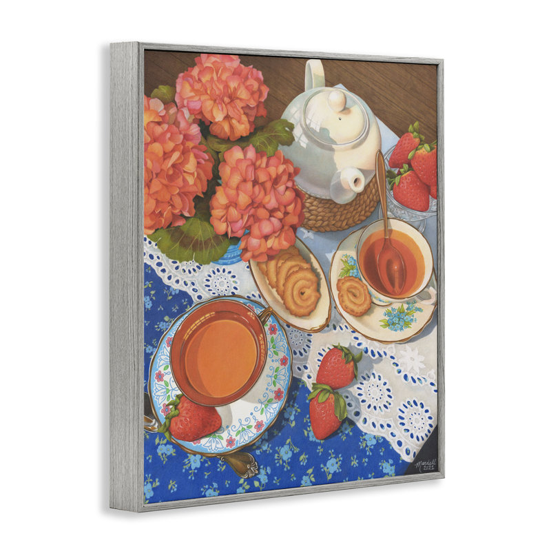 «Country Tea Time Art» par Mardell Schuster, Estampe numérique Farmhouse, H 14 po x l 11 po