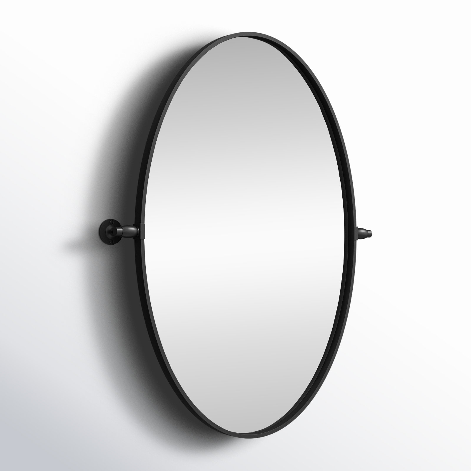 Belfield Metal Wall Mirror, Black, 20" x 24"