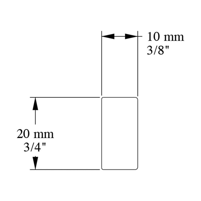 0.75'' H x 78'' W x 0.375'' D Plastic Chair Rail