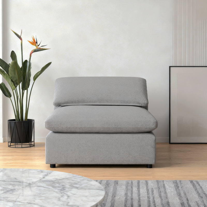 Chaise sans accoudoirs rembourrée Modern