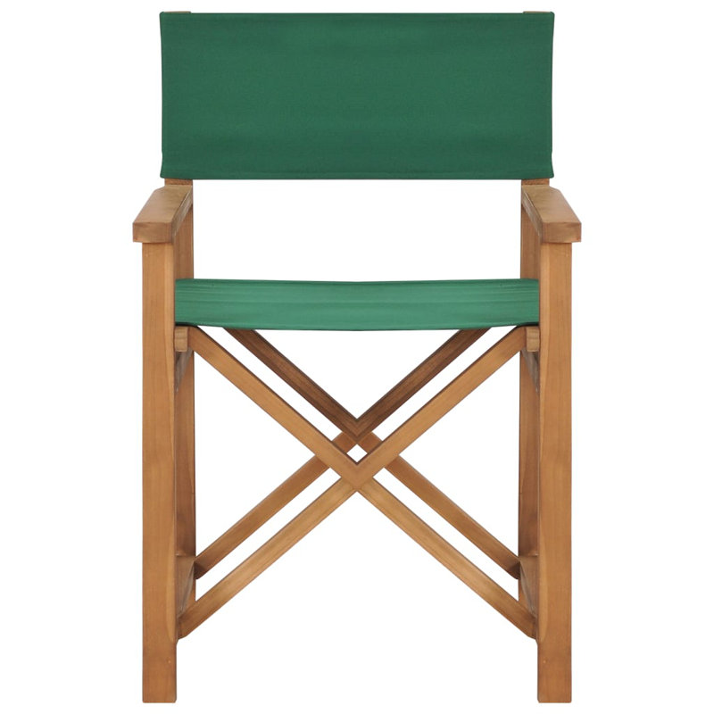 Chaise de camping pliable en bois massif, Vert