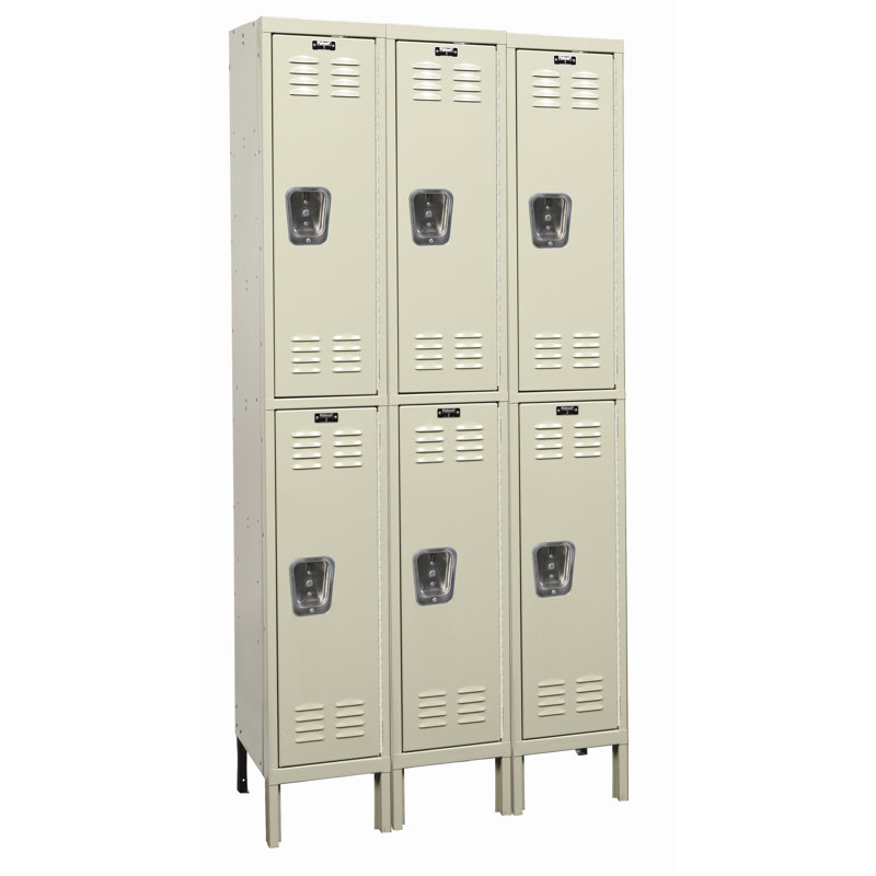 Casier large à 2 étages 3 étages Galvanite, L 36 po x P 12 po x H 78 po, Assemblé