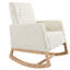 Chaise berçante rectangulaire de couleur beige et crème