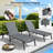 Ajoku 1 Piece Full Assembled Aluminum Foldable Chaise Lounge Chair With 5 Position Adjustable Backrest-123100335