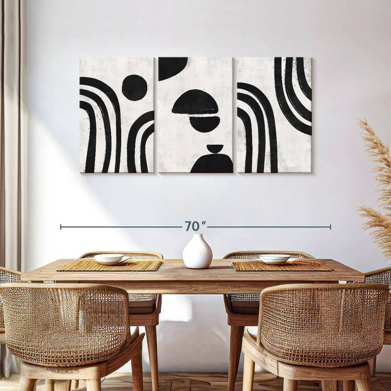 Impression sur toile simple et abstraite, H 30 po x l 62 po