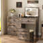 Commode de coiffeuse moderne avec miroir à DEL et recharge sans fil-1587792687