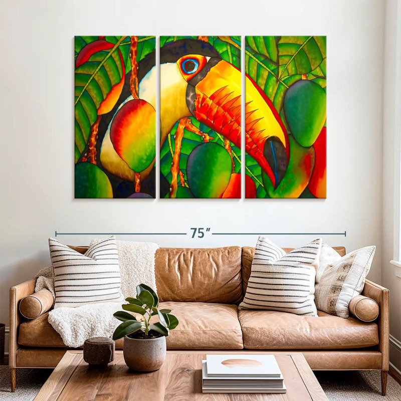 Paradise Toucan, 42" H x 65" W