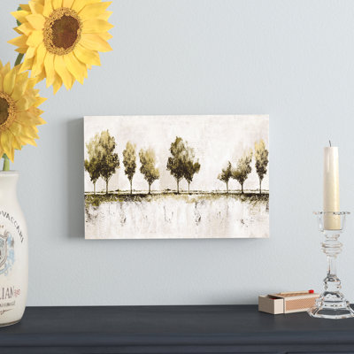 «Black and Gold Trees on Horizon», reproduction sur toile