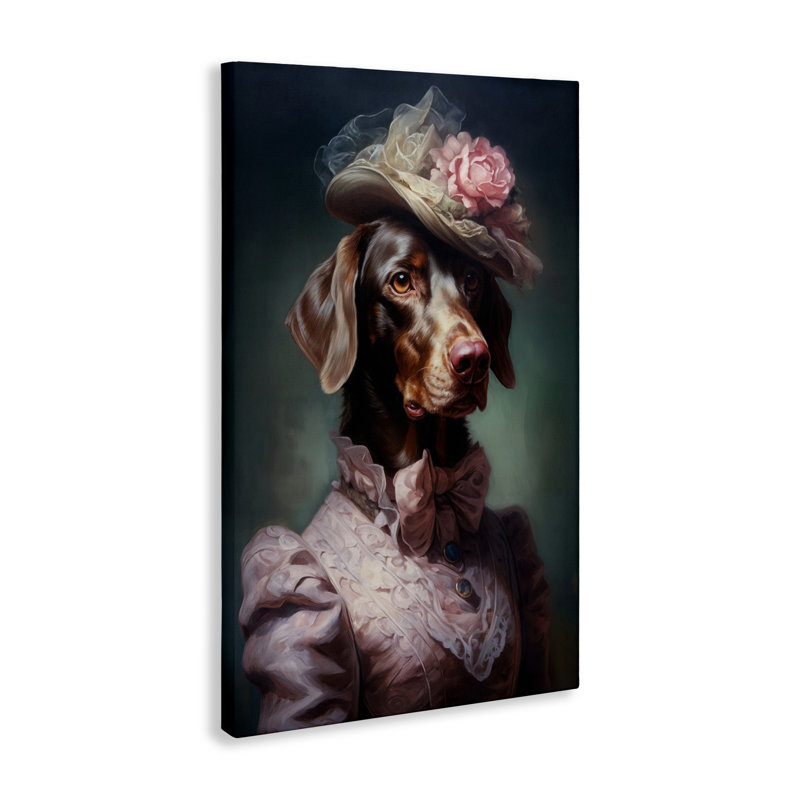«Chocolate Lab Victorian Era», conception par Wumples, H 30 po x l 20 po