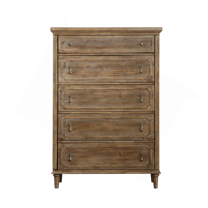 Commode 5 tiroirs Taupe